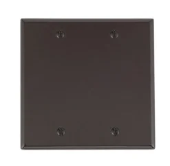 Leviton Brown 2 gang Thermoset Plastic Blank Wall Plate 1 pk