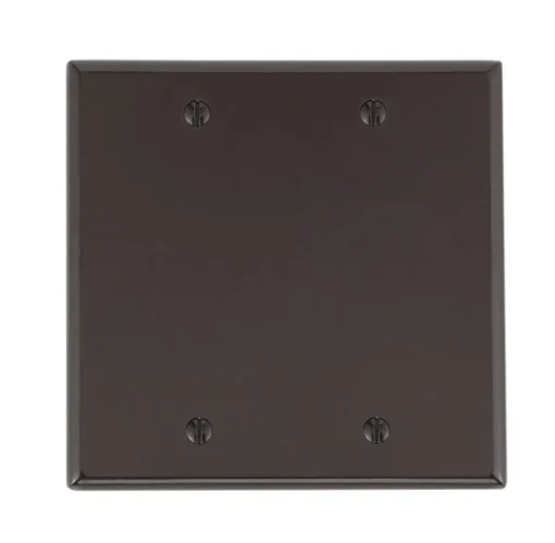 Leviton Brown 2 gang Thermoset Plastic Blank Wall Plate 1 pk