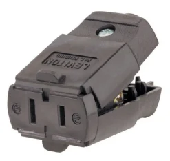 Leviton Commercial and Residential Thermoplastic Ground/Straight Blade Connector 1-15R