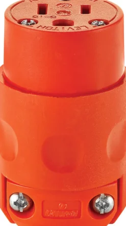 Leviton Commercial and Residential PVC Grounding Connector 5-15R 2 Pole 3 Wire