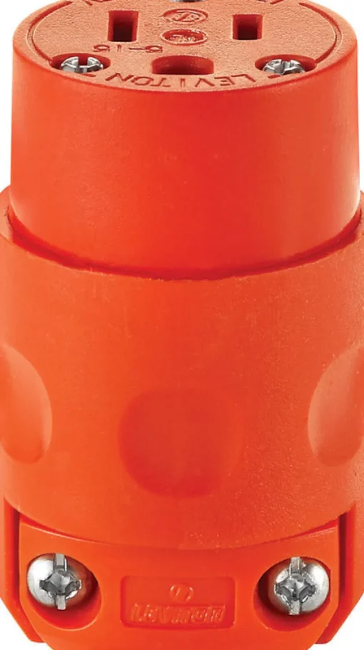Leviton Commercial and Residential PVC Grounding Connector 5-15R 2 Pole 3 Wire