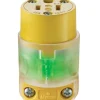 Leviton Commercial and Residential Vinyl Lighted Lighted Connector 5-15R 18-12 AWG 2 Pole 3 Wire