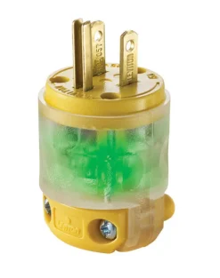 Leviton Commercial and Residential Vinyl Straight Blade Plug 5-15P 18-12 AWG 2 Pole 3 Wire