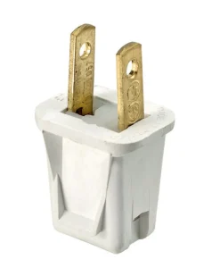 Leviton Commercial and Residential Thermoplastic Straight Blade Plug 1-15P 20-18 AWG 2 Pole 2 Wire