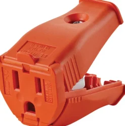 Leviton Commercial and Residential Thermoplastic Straight Blade Hinged Cord Outlet 5-15R