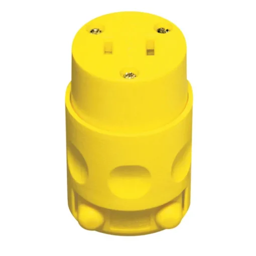 Leviton Commercial and Residential PVC Non-Polarized Connector 1-15R 2 Pole 2 Wire