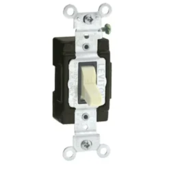 Leviton Commercial Illuminated 15 amps Toggle Switch Ivory 1 pk