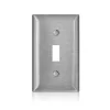 Leviton C-Series Satin Silver 1 gang Stainless Steel Toggle Wall Plate 1 pk