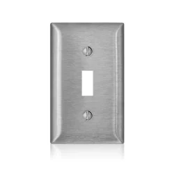 Leviton C-Series Satin Silver 1 gang Stainless Steel Toggle Wall Plate 1 pk