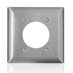 Leviton C-Series Stainless Steel Silver 2 gang Metal Single Outlet Wall Plate 1 pk