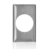 Leviton C-Series Stainless Steel 1 gang Metal Single Outlet Wall Plate 1 pk
