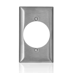 Leviton C-Series Stainless Steel 1 gang Metal Single Outlet Wall Plate 1 pk