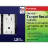 Leviton Decora 15 amps 125 V Duplex White Outlet 5-15R 10 pk