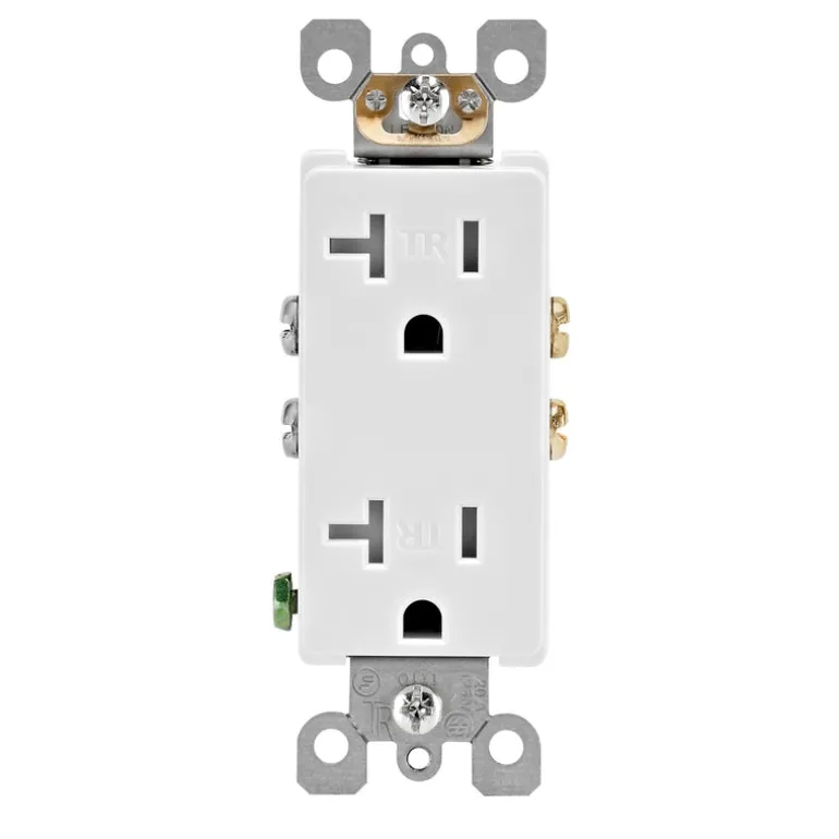 Leviton Decora 20 amps 125 V Duplex White Outlet 5-20R 10 pk