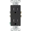 Leviton Decora 15 amps 125 V Duplex Black Outlet 5-15R 1 pk