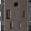 Leviton Decora 15 amps 125 V Type A/C Duplex Brown Outlet and USB Charger 5-15R 1 pk