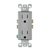 Leviton Decora 15 amps 125 volt Duplex Gray Outlet 5-15R 1 pk
