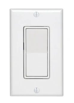 Leviton Decora 15 amps Single Pole Rocker AC Quiet Switch White 1 pk