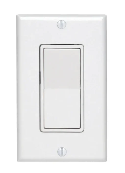 Leviton Decora 15 amps Single Pole Rocker AC Quiet Switch White 1 pk