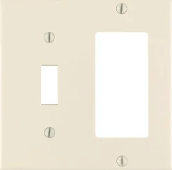 Leviton Decora Almond 2 gang Thermoset Plastic Decorator/Toggle Wall Plate 1 pk