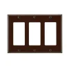 Leviton Decora Brown 3 gang Thermoset Plastic Duplex Wall Plate 1 pk