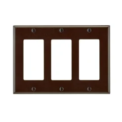 Leviton Decora Brown 3 gang Thermoset Plastic Duplex Wall Plate 1 pk