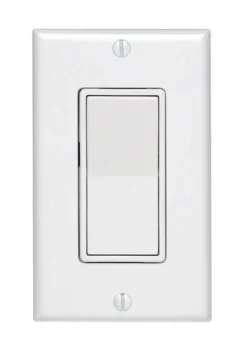 Leviton Decora Illuminated 15 amps Single Pole Rocker Switch White 1 pk