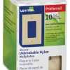 Leviton Decora Ivory 1 gang Thermoplastic Nylon Decorator Wall Plate 10 pk