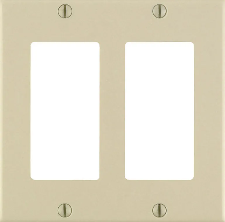 Leviton Decora Ivory 2 gang Thermoset Plastic Decorator Wall Plate 1 pk