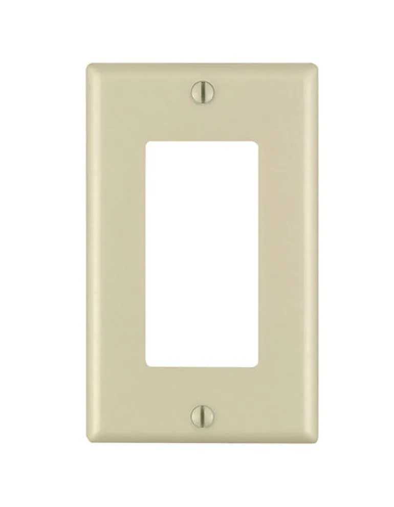 Leviton Decora Ivory 1 gang Thermoset Plastic Decorator Wall Plate 10 pk