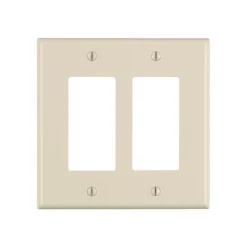 Leviton Decora Light Almond 2 gang Thermoset Plastic Decorator Wall Plate 1 pk