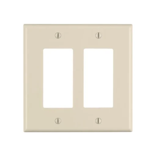 Leviton Decora Light Almond 2 gang Thermoset Plastic Decorator Wall Plate 1 pk