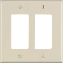 Leviton Decora Light Almond 2 gang Thermoset Plastic Decorator Wall Plate 1 pk
