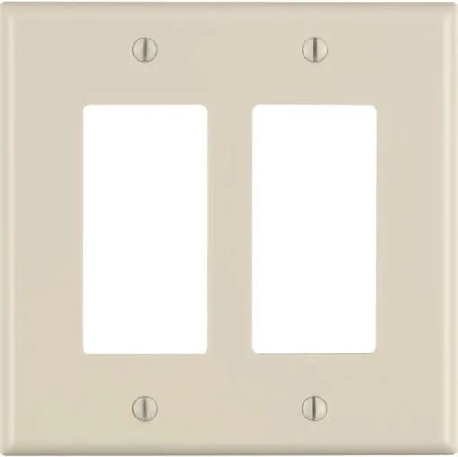 Leviton Decora Light Almond 2 gang Thermoset Plastic Decorator Wall Plate 1 pk