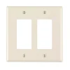 Leviton Decora Light Almond 2 gang Nylon Duplex Wall Plate 1 pk