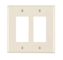 Leviton Decora Light Almond 2 gang Nylon Duplex Wall Plate 1 pk