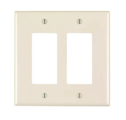 Leviton Decora Light Almond 2 gang Nylon Duplex Wall Plate 1 pk