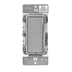 Leviton Decora Light Gray 3A 120V 600W Thermoplastic 1-Pole Rocker Dimmer