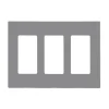 Leviton Decora Light Gray 3 gang Polycarbonate Decorator Screwless Wall Plate 1 pk