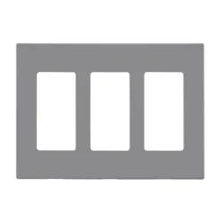 Leviton Decora Light Gray 3 gang Polycarbonate Decorator Screwless Wall Plate 1 pk
