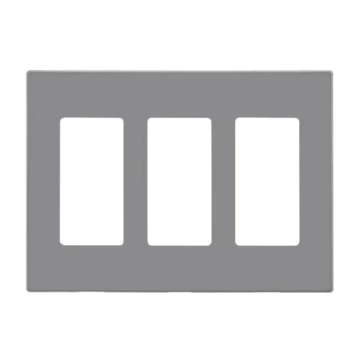 Leviton Decora Light Gray 3 gang Polycarbonate Decorator Screwless Wall Plate 1 pk