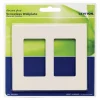 Leviton Decora Plus Almond 2 gang Polycarbonate Decorator Screwless Wall Plate 1 pk