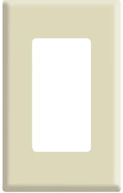 Leviton Decora Plus Ivory 1 gang Polycarbonate Decorator Screwless Wall Plate 1 pk