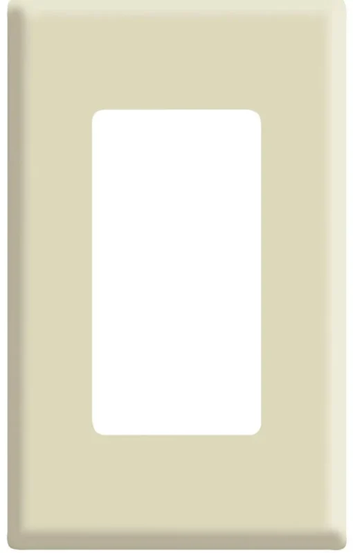 Leviton Decora Plus Ivory 1 gang Polycarbonate Decorator Screwless Wall Plate 1 pk