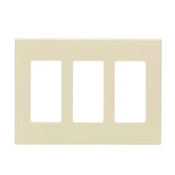 Leviton Decora Plus Light Almond 3 gang Polycarbonate Decorator Screwless Wall Plate 1 pk