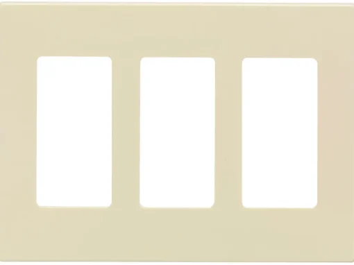 Leviton Decora Plus Light Almond 3 gang Polycarbonate Decorator Screwless Wall Plate 1 pk