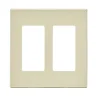 Leviton Decora Plus Light Almond 2 gang Polycarbonate Decorator Screwless Wall Plate 1 pk