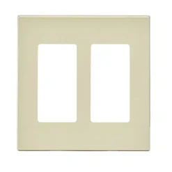 Leviton Decora Plus Light Almond 2 gang Polycarbonate Decorator Screwless Wall Plate 1 pk