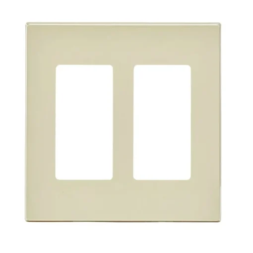 Leviton Decora Plus Light Almond 2 gang Polycarbonate Decorator Screwless Wall Plate 1 pk