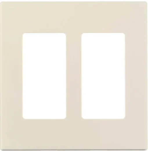 Leviton Decora Plus Light Almond 2 gang Polycarbonate Decorator Screwless Wall Plate 1 pk
